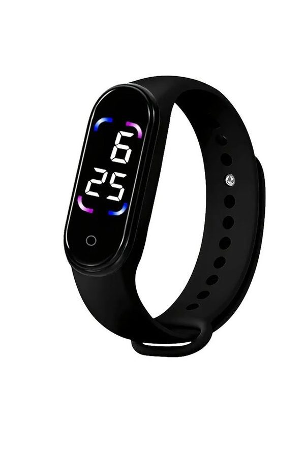 Črna fitnes zapestnica Zdravnik v uniformi, 0,96-palčni zaslon, Bluetooth 4.2, srčni utrip, krvni tlak, temperatura, kisik, spremljanje kakovosti spanja
